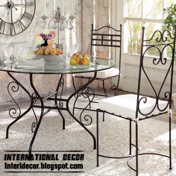 Wrought Iron Dining Room Table and Chairs