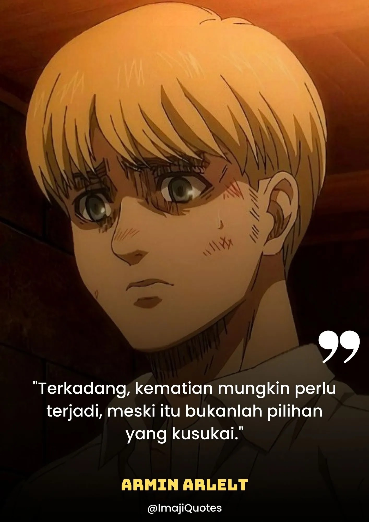 Kata Mutiara Armin Arlelt (Attack on Titan)