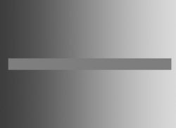 Simultaneous Contrast Illusion. The grey bar is the same shade throughout.