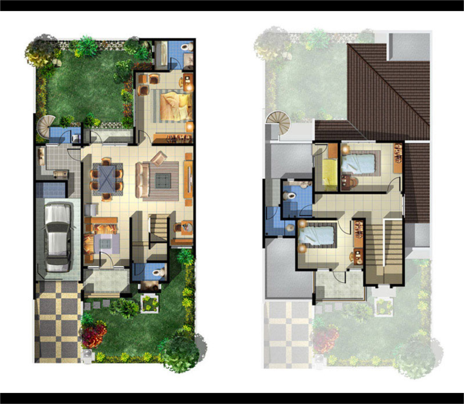 Contoh Gambar Rumah Minimalis Type 100 1 Dan 2 Lantai Rumah