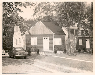 "At present the place reminds me of a fan dancer without even the fans. (Naked)" The Dixon home, Roselle, NJ. 1952.