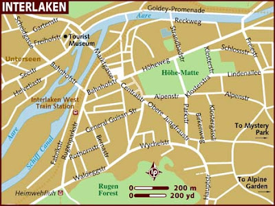 Interlaken Mappa della città