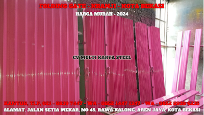 GAMBAR, DAFTAR, HARGA, PINTU, LIPAT, FOLDING GATE, BESI, GALVALUM, PVC, PER METER, MURAH, KRANJI, TERBARU, 2024