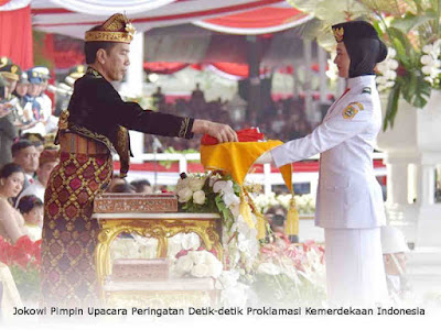 Jokowi Pimpin Upacara Peringatan Detik-detik Proklamasi Kemerdekaan Indonesia