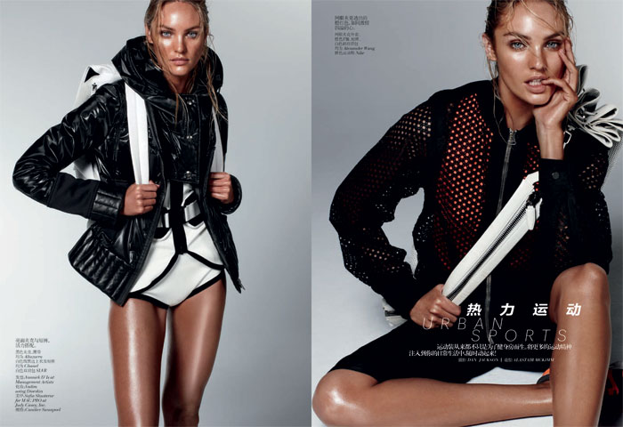 Candice Swanepoel for Vogue China in Urban Sports