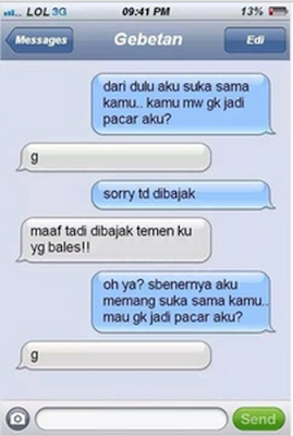 20 SMS Lucu Bikin Ngakak Dari Gebetan, Ngenes Banget!