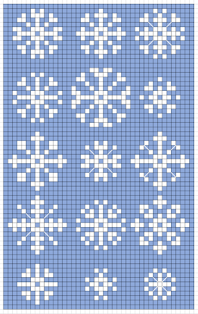 Free mini snowflake cross stitch designs and patterns