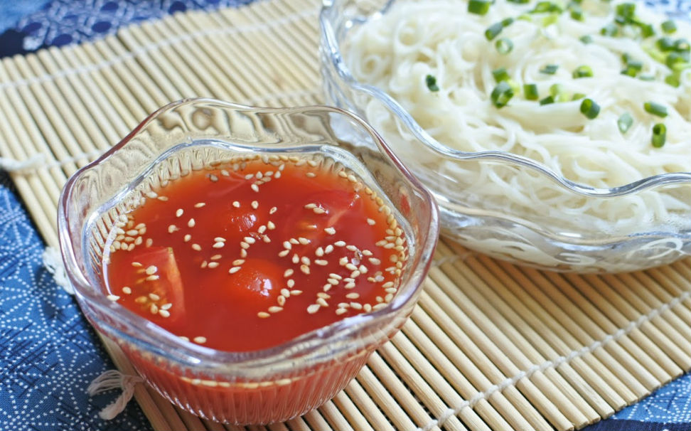 夏レシピ トマトそうめん 主夫の簡単うちごはん