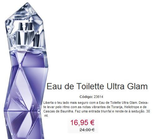 Novidades....Eau de Toilette Ultra Glam!