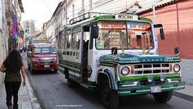 Public Transportation - Old Traditional Bus in La Paz, Bolivia