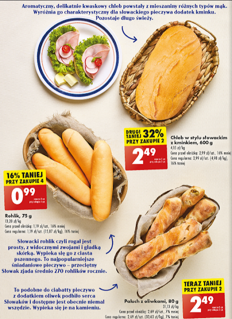 zdjęcie z gazetki z ofertą słowackiego pieczywa