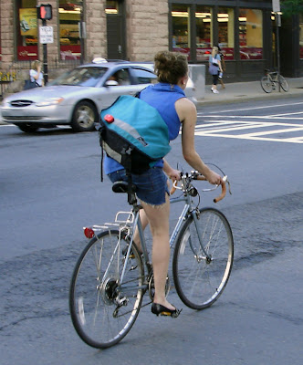 Boston girl cyclist