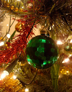 Christmas tree bauble hanging on with a papercip - Pizzarellys