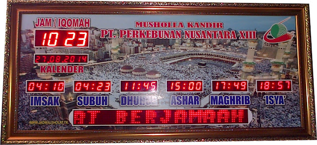  jam dinding digital untuk masjid (118) membuat jam digital masjid (46) jadwal shalat digital (31) waktu sholat digital (21) jual jadwal sholat digital bagus untuk masjid (21) jam waktu shalat (19) pusat jam digital com (17) jam digital sholat 5 waktu (16) jam digital waktu solat (15) jam dinding masjid (15) jam runningtext 