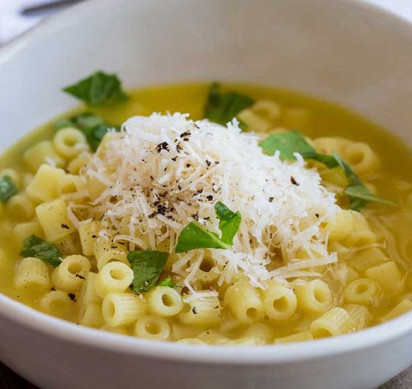 Pasta with Chicken Broth, Butter and Parmesan #dinner #recipes