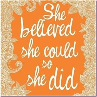 she believed orange