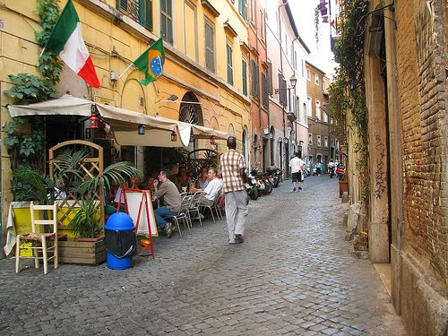 El barrio Trastevere en Roma