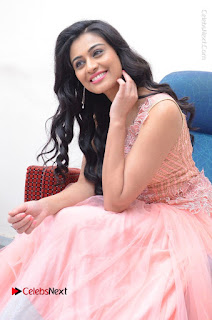 Actress Neha Hinge Stills in Pink Long Dress at Srivalli Teaser Launch  0107.JPG