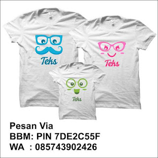 kaos couple family gambar kacamata lucu 2