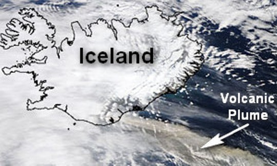 iceland volcano eruption. Iceland Volcano Satellite