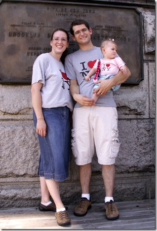 NYC Brooklyn Bridge with the Hamiltons