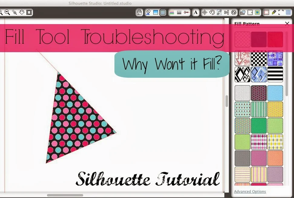 Silhouette Studio, trouble, filling, color, pattern