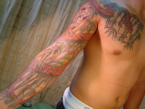 tattoo sleeve ideas. house sleeve tattoo ideas for