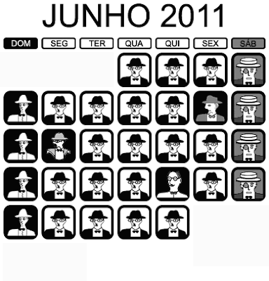 Calendário pessoano de Junho de 2011