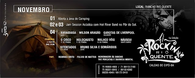 GRANDE FESTIVAL DE ROCK EM CALDAS DE CIPÓ - ROCK IN RIO QUENTE -