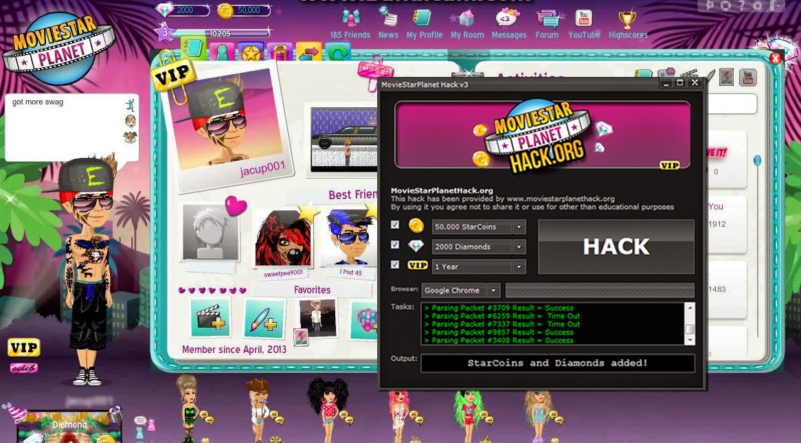 Hack MovieStarPlanet