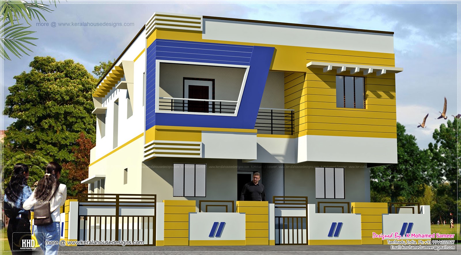 Modern Tamilnadu  style house  design  House  Design  Plans 