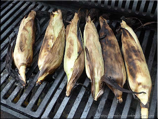 ready to husk grilled corn on the cob