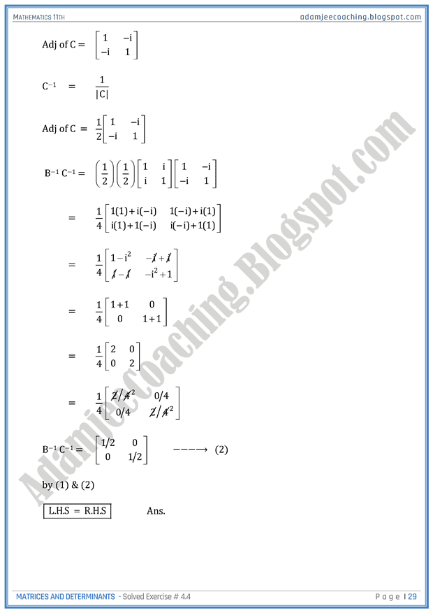 matrices-and-determinants-exercise-4-4-part-i-mathematics-11th