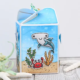Sunny Studio Stamps: Fourth of July and Best Fishes Ocean Themed Gift Boxes (using Wrap Around Box Die) by Juliana Michaels and Mendi Yoshikawa