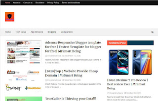 Adsense Responsive blogger template for free | Fastest Template for blogger for free| MrSmart Being