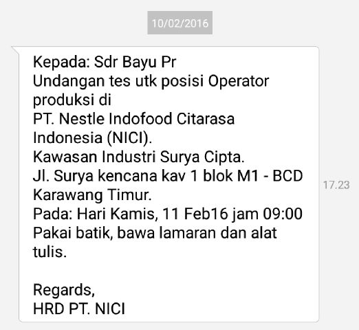 PT Nestle Indofood Citarasa Indonesia (NICI) - Loker Email