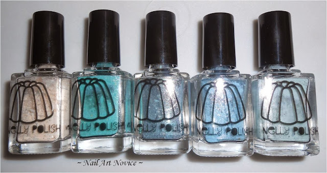 Dry Nelly Polishes-Gumpas, Jonah's Green, Teal Holo, Bodmin, Autumn Teal