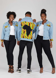 Ankara denim jacket