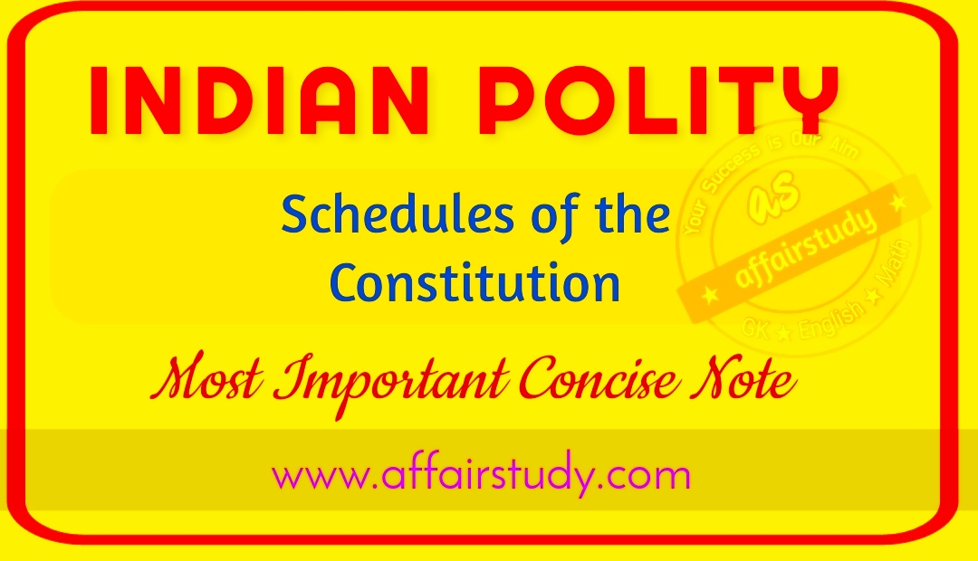 List of Schedules of Constitution