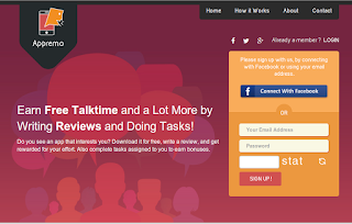 earn talktime by using appremo
