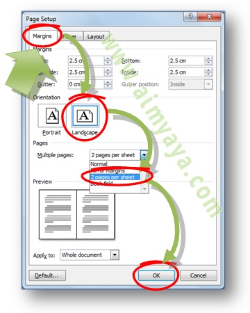 Cara Membagi Satu Kertas Menjadi Dua Halaman di Microsoft Word