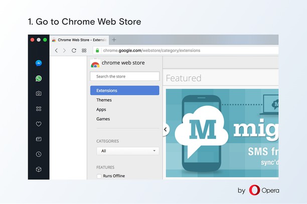 شرح تثبيت Chrome-Extensions في Opera Browser