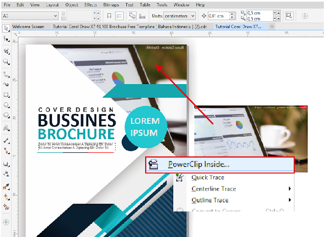 Download Brosur CDR ! Membuat Brosur Dengan CorelDraw 2 Lipat