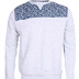 Bellfield Round Neck Sweatshirt with Print Details on Yoke - Grey