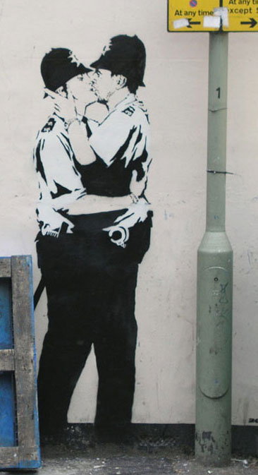 uk graffiti artist banksy. http://www.anksy.co.uk/