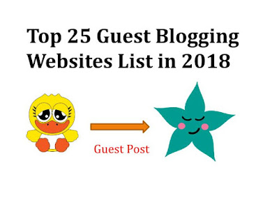 Top 25 Guest Blogging Websites List updated in 2018