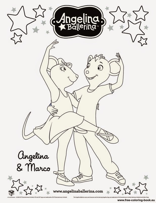 Desenhos para Colorir da Angelina Ballerina – Imagens para Imprimir