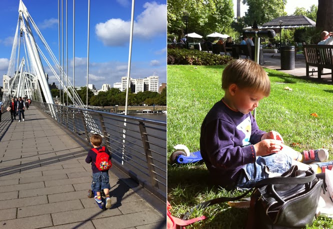 Henry at Embankment in London