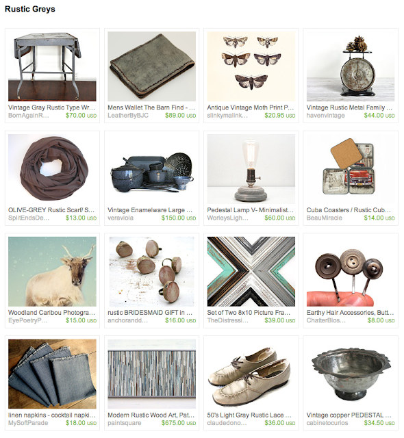 curated vintage and aged items from Etsy