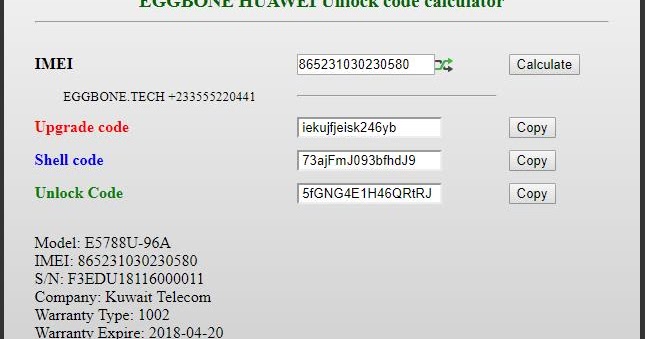 Huawei V4 And V5 Unlock Code Calculator By Imei Eggbone Unlocking Group 233555220441